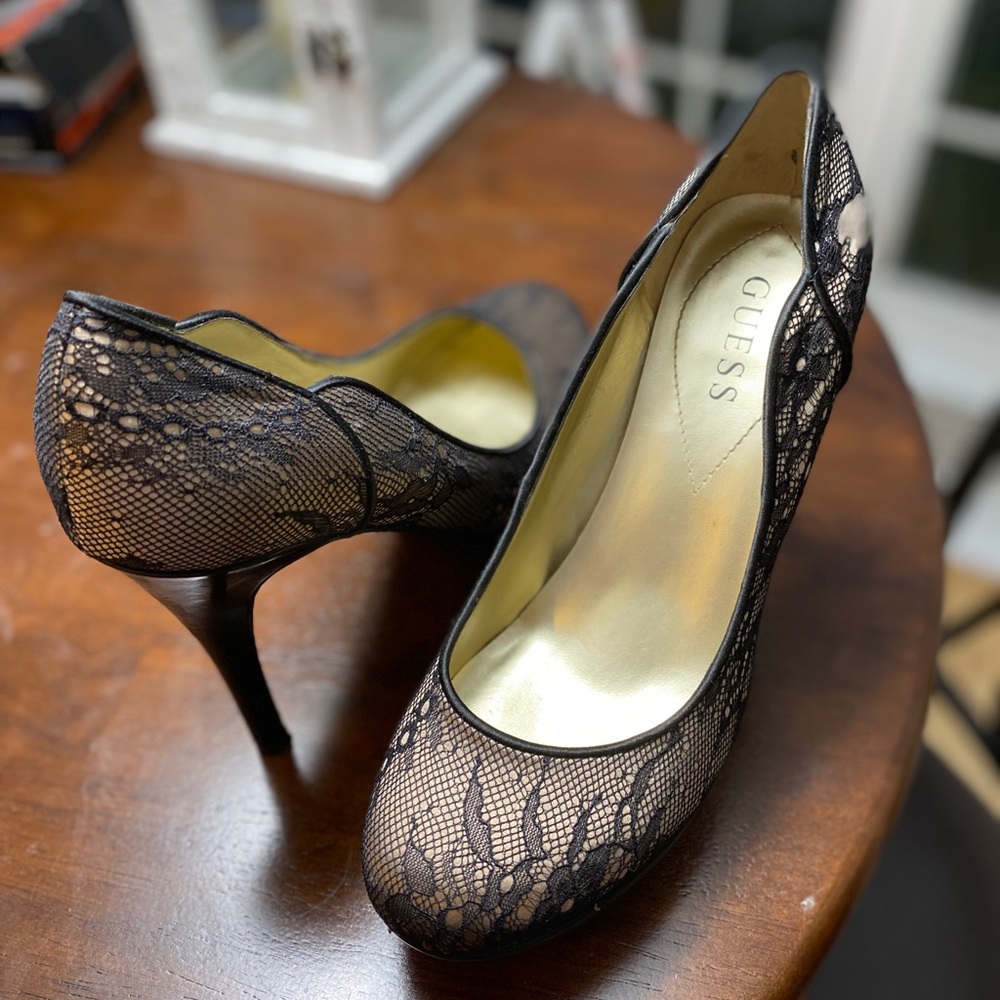 Guess lace heels size 7